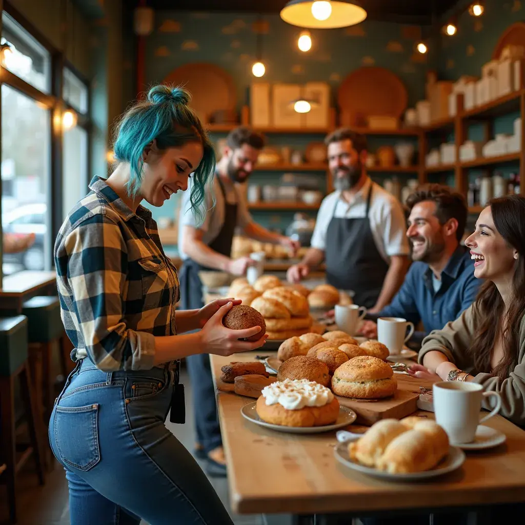 Кофейные чашки с латте-артом в уютном кафе